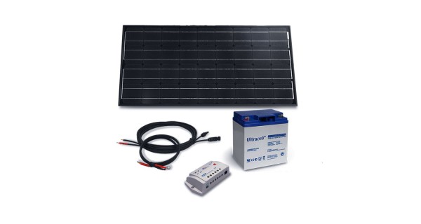 Kit solaire 100Wc - 28Ah - 12V