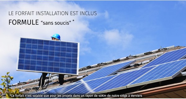 Installations solaire de 12 panneaux - 3kW