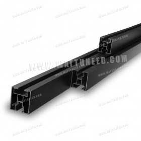 Black anodized aluminum rail 40x40 