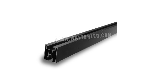 Black anodised aluminium rail 40x40 