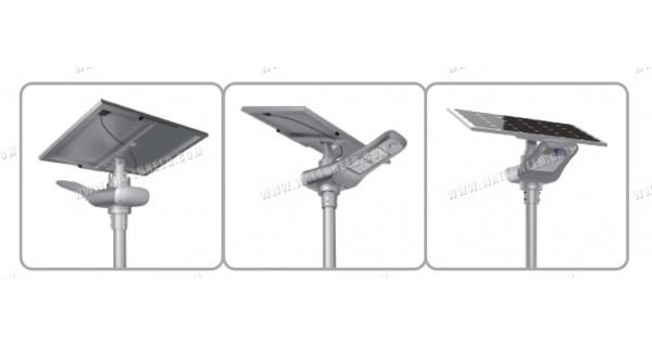 Lampadaire solaire - LED autonome 100w - panneau de 30W