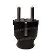 Enchufe eléctrico macho 2P+T 16A, negro