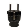 2P+T 16A male electrical plug, black