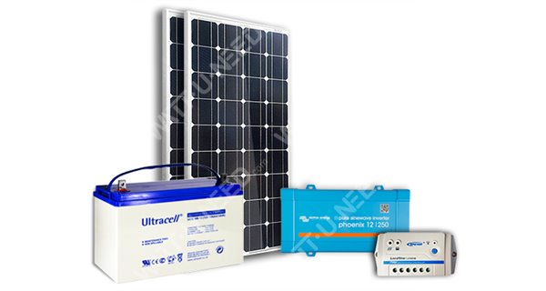 Kit solaire 200Wc mono - 55Ah - 250VA