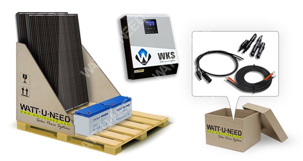 Kit autoconsommation 2 panneaux 1kVA avec stockage