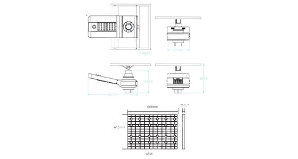 Farola solar - LED autónoma WU 40W 18V - Panel de 100W