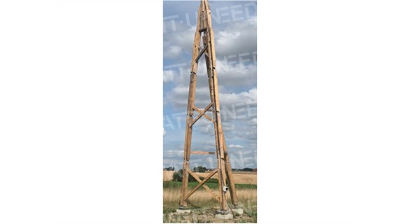 10m de torre de madera para la turbina de viento 10m de torre de madera para la turbina de viento