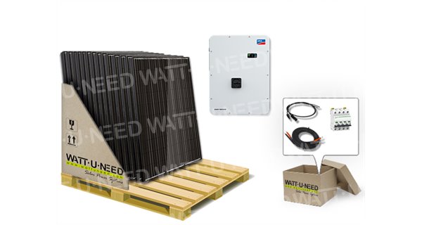 Kit de 6 paneles de consumo / reinyección 5000W con almacenamiento de litio 