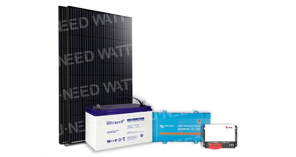 Kit solaire 600Wc mono - 100Ah24V - 800VA