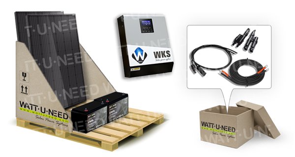 Kit autoconsommation 2 panneaux 1kVA avec lithium