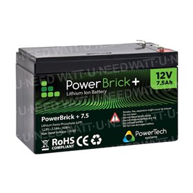 PowerBrick 12V 7.5Ah lithium battery PB+12/7.5