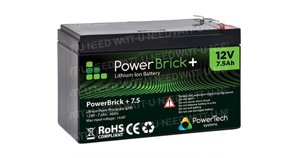 PowerBrick lithium battery + 12V 7, 5Ah