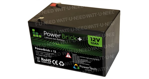 Batería de litio PowerBrick + 12V 12Ah