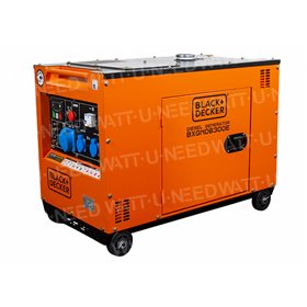 Groupe électrogène BLACK+DECKER 6.3KVA Diesel 230V Insonorisé BXGND6300E