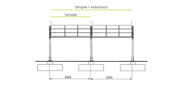 Photovoltaic carport single-stand
