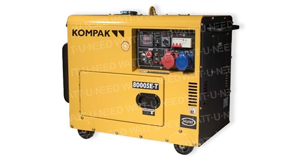 Groupe électrogène Kompak 6300W Diesel 230V/400V Insonorisé NT-8000SE-T