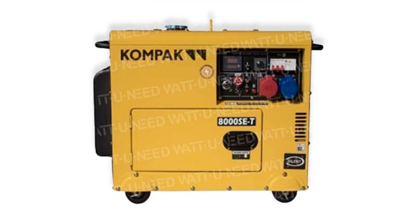 Groupe électrogène Kompak 6300W Diesel 230V/400V Insonorisé NT-8000SE-T