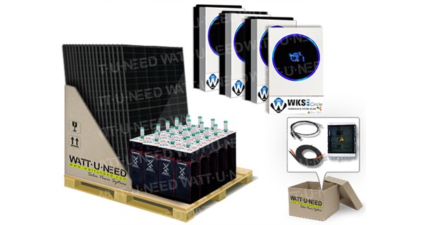 Kit autoconsommation 42 panneaux 20kVA avec stockage