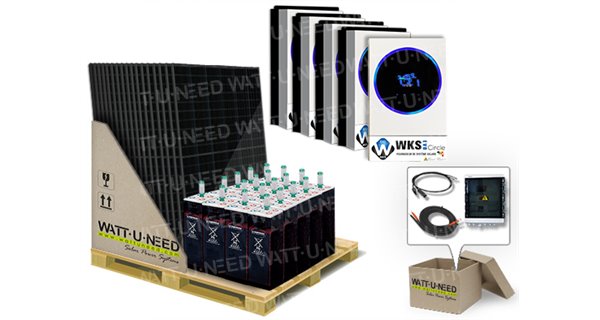 Kit autoconsommation 54 panneaux 25kVA avec stockage