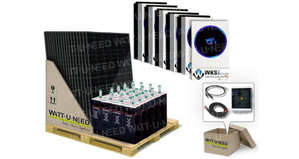 Kit autoconsommation 72 panneaux 30kVA avec stockage