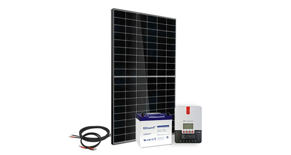 Kit independiente de 1 panel de 12V con almacenamiento