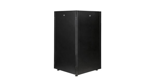 Armoire Rack 19" Mobirack debout 16U Largeur 600 Profondeur 600 Porte Vitrée Noire