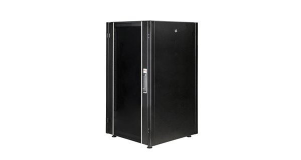 Armoire Rack 19" Mobirack debout 16U Largeur 600 Profondeur 600 Porte Vitrée Noire