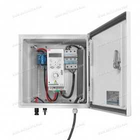 Transformation and security box for solar pumping 3x220V