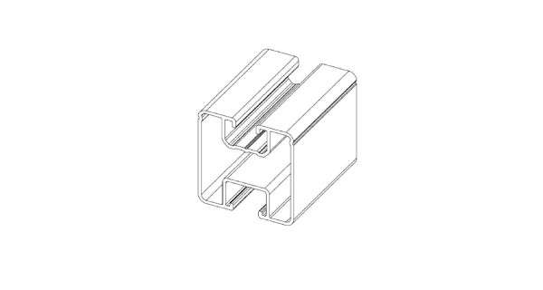 Rail en aluminium 35x40 pour fixation de panneaux solaires