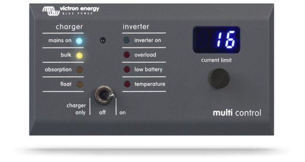 Panneau contrôle Victron Multi Digital VE-Bus 200A/200A GX (90°)