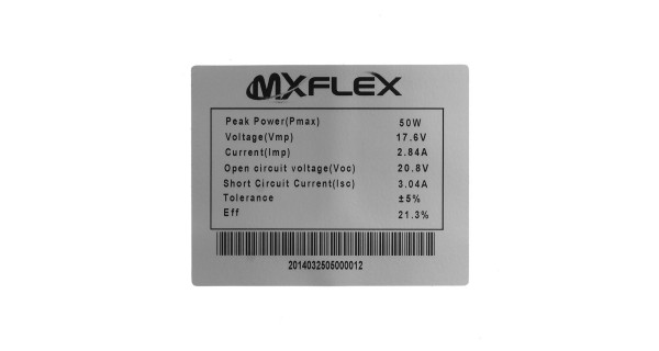 MX FLEX XTD Solar Panel 50Wp