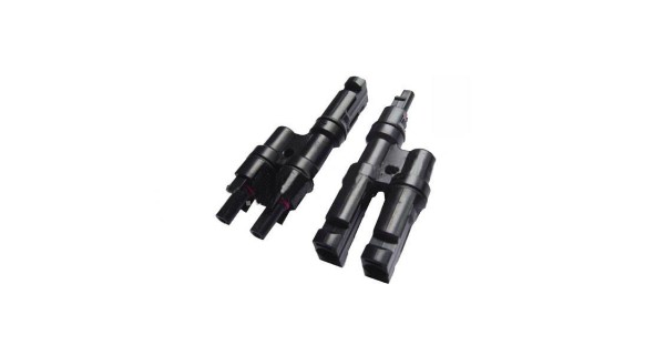 Conector tipo MC4 doble masculino y femenino