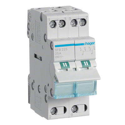 Modular interruptor 2P 25A