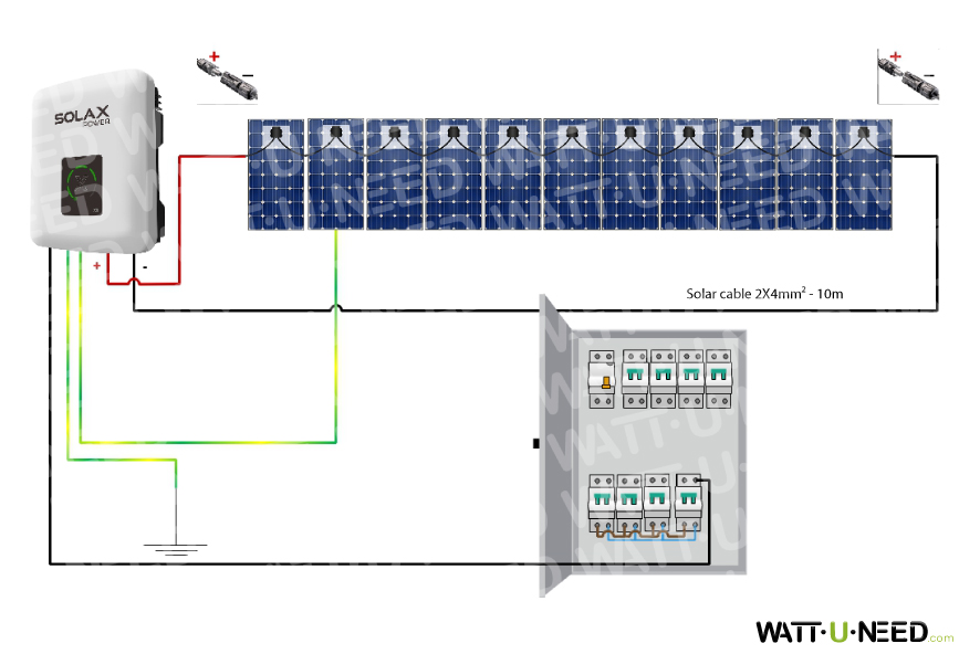 Kit 11 self-consumption panels - 3000W re-injection with storage