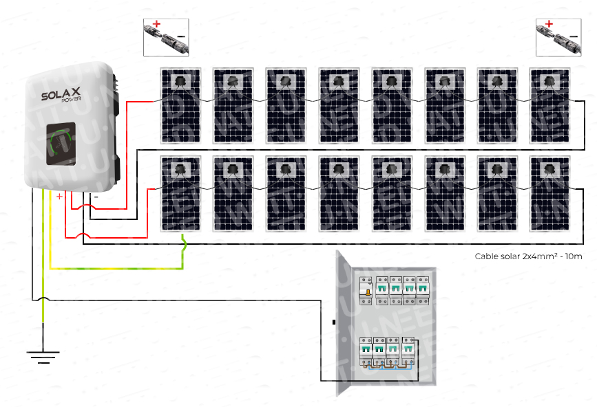 Kit 16 paneles de autoconsumo - reinyección 5000w sin almacenamiento