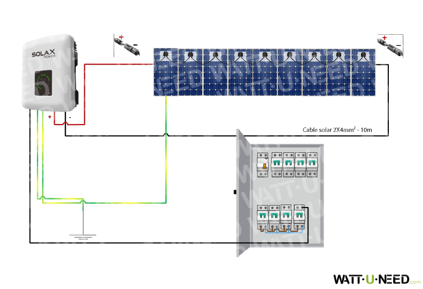 Kit 9 paneles de autoconsumo / reinyección 3000W sin almacenamiento