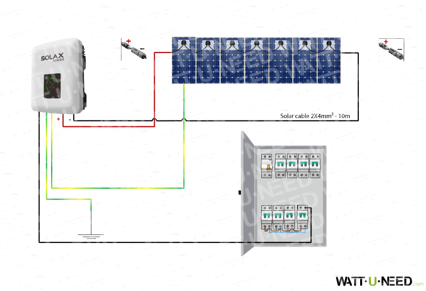 Kit 7 self-consumption / reinjection panels 3000W without storage