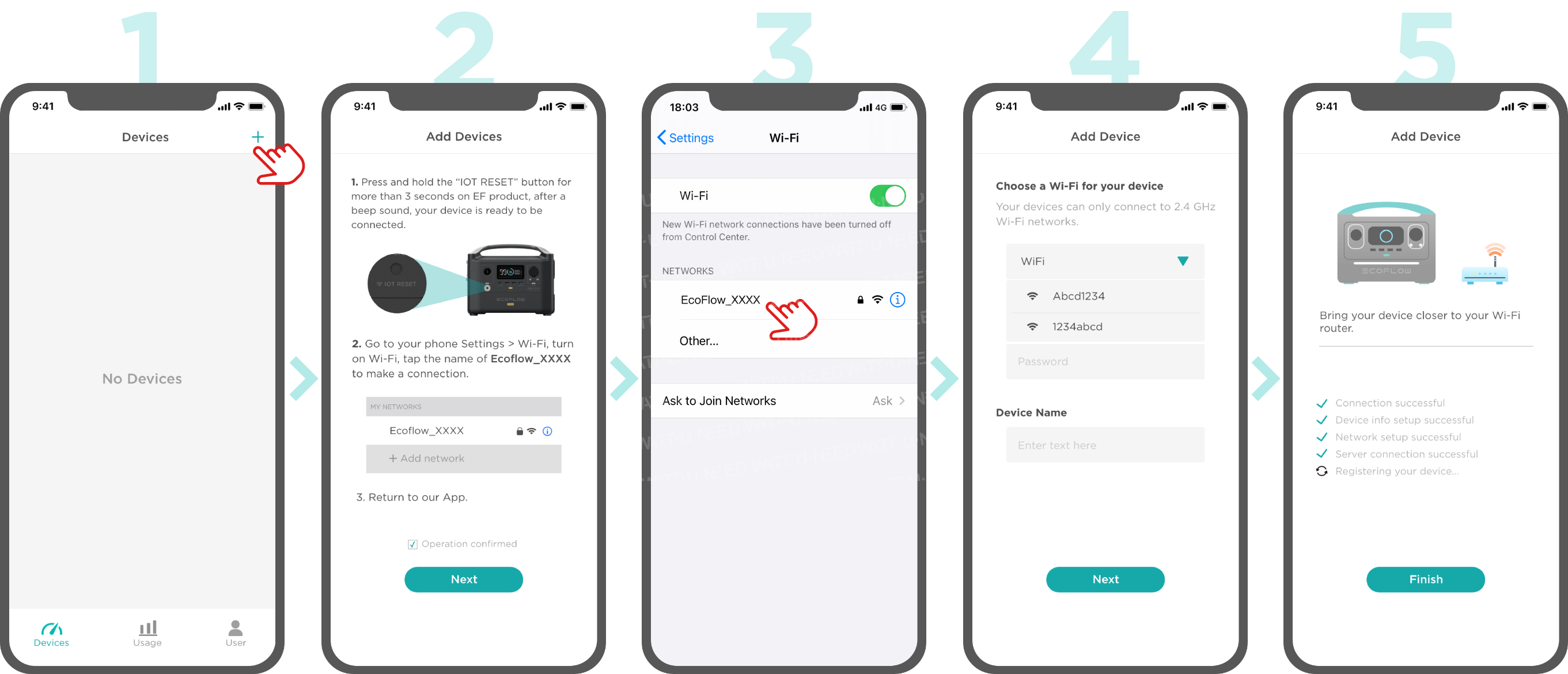 Device connection methods