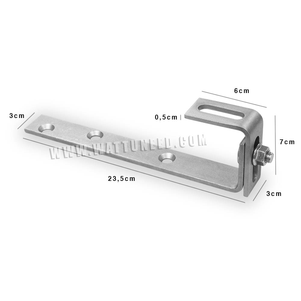 Dimensiones: gancho de pizarra ajustable