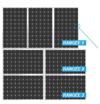 esquema de instalación de los paneles solares